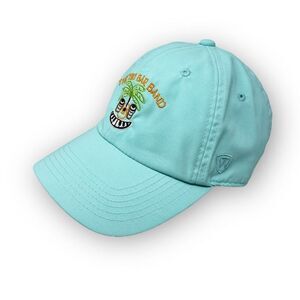 Top of the World The Tiki Bar Band Hat Cap Virginia Beach Teal Strap Back OSFM